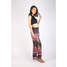 Load image into Gallery viewer, Abstract feather 190 women harem pants in Black PP0004 020190 01