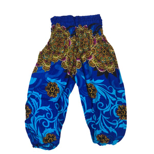 Electric Mandala Unisex Kid Harem Pants in Blue PP0004 020193 03