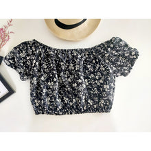 Load image into Gallery viewer, Daisy Blouse Puff Sleeve Tops in Black SH0194 130001 01
