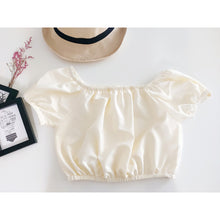 Load image into Gallery viewer, Solid Color Blouse Puff Sleeve Tops in Cream SH0194 130000 19