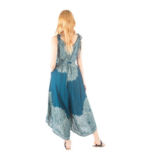 Load image into Gallery viewer, Floral mandala Women&#39;s Jumpsuit with Belt in Ocean Blue JP0097 020036 03