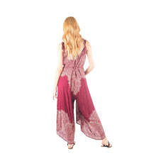 Load image into Gallery viewer, Floral mandala Women&#39;s Jumpsuit with Belt in Red JP0097 020036 05