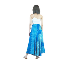 Load image into Gallery viewer, Peonies Mandala Women&#39;s Bohemian Skirt in Bright Navy SK0033 020308 02