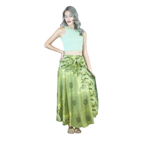 Acacia Mandala Women's Bohemian Skirt in Green SK0033 020305 02