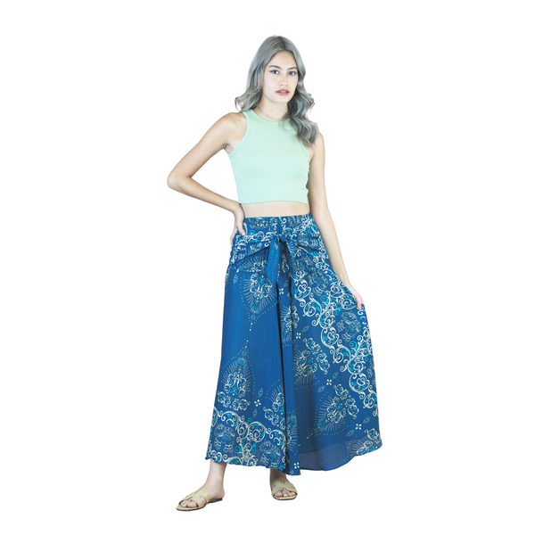 Cosmo Royal Elephant Women's Bohemian Skirt in Ocean Blue SK0033 020307 02