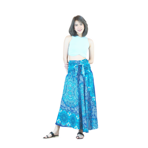 Daffodils Mandala Women's Bohemian Skirt in Bright Navy SK0033 020265 05