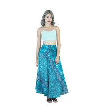 Load image into Gallery viewer, Daffodils Mandala Women&#39;s Bohemian Skirt in Ocean Blue SK0033 020265 06