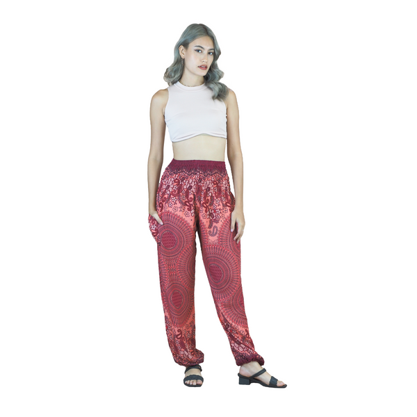 Acacia Mandala Women Harem Pants in Red PP0004 020305 03