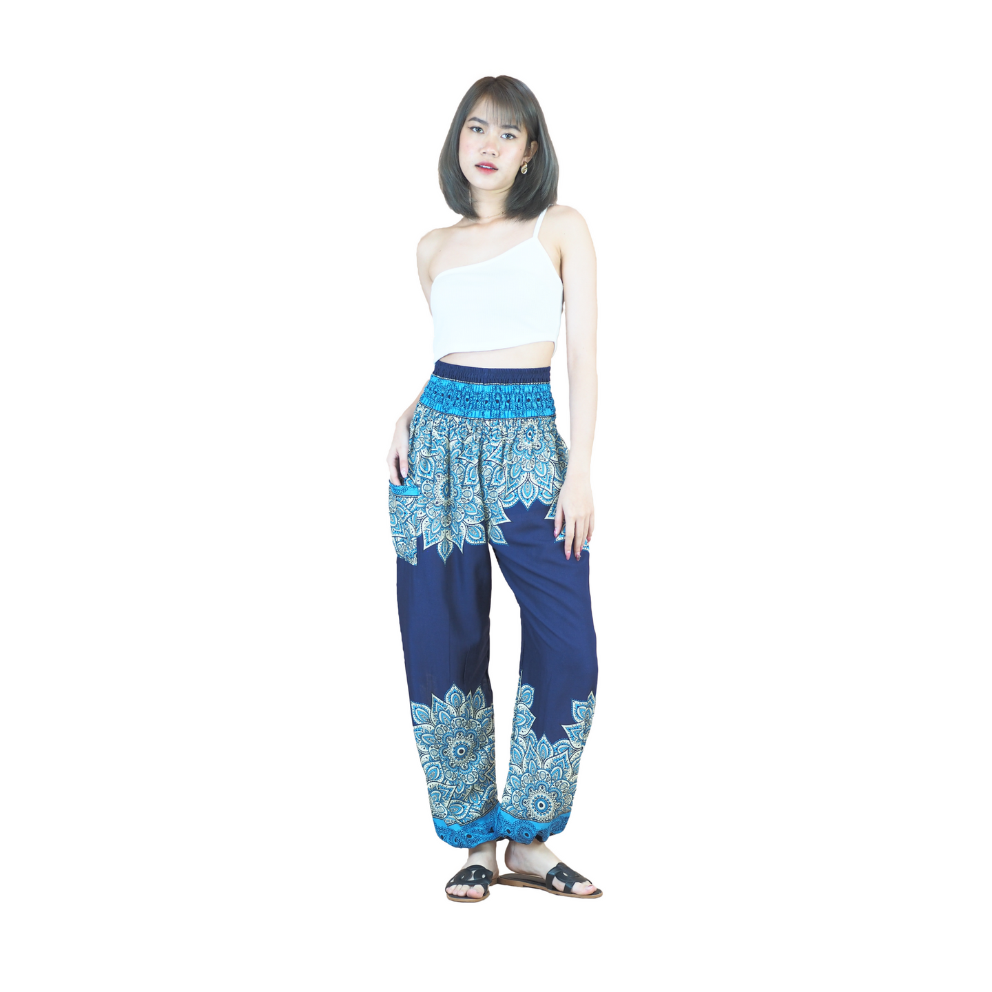 Muscari Mandala women harem pants in Navy PP0004 020263 03