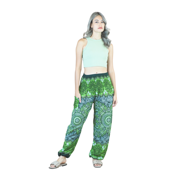 Daffodils Mandala women harem pants in Green PP0004 020265 04