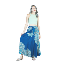Load image into Gallery viewer, Muscari Mandala Women&#39;s Bohemian Skirt in Ocean Blue SK0033 020263 02