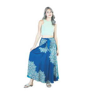 Muscari Mandala Women's Bohemian Skirt in Ocean Blue SK0033 020263 02