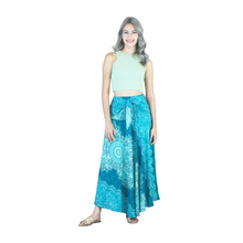 Load image into Gallery viewer, Peonies Mandala Women&#39;s Bohemian Skirt in Ocean Blue SK0033 020308 05