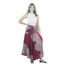 Load image into Gallery viewer, Muscari Mandala Women&#39;s Bohemian Skirt in Red SK0033 020263 05
