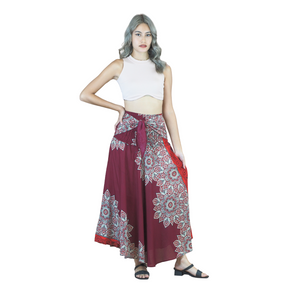 Muscari Mandala Women's Bohemian Skirt in Red SK0033 020263 05