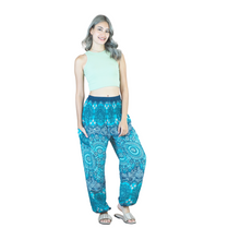 Load image into Gallery viewer, Daffodils Mandala women harem pants in Ocean Blue PP0004 020265 06