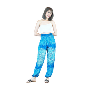 Peonies Mandala women harem pants in Bright Navy PP0004 020308 02