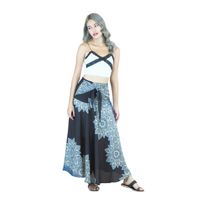 Muscari Mandala Women's Bohemian Skirt in Black SK0033 020263 01