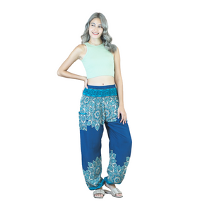 Muscari Mandala women harem pants in Ocean Blue PP0004 020263 02