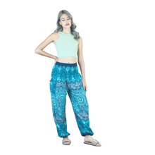 Load image into Gallery viewer, Daffodils Mandala women harem pants in Ocean Blue PP0004 020265 06