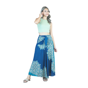 Muscari Mandala Women's Bohemian Skirt in Ocean Blue SK0033 020263 02