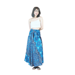 Daffodils Mandala Women's Bohemian Skirt in Navy Blue SK0033 020265 03