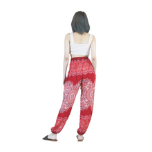 Load image into Gallery viewer, Peonies Mandala women harem pants in Red PP0004 020308 01