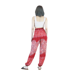 Peonies Mandala women harem pants in Red PP0004 020308 01