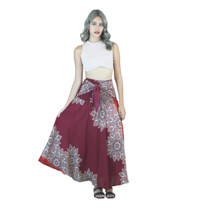 Muscari Mandala Women's Bohemian Skirt in Red SK0033 020263 05