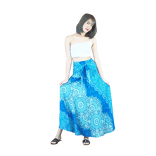 Load image into Gallery viewer, Peonies Mandala Women&#39;s Bohemian Skirt in Bright Navy SK0033 020308 02