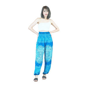 Peonies Mandala women harem pants in Bright Navy PP0004 020308 02