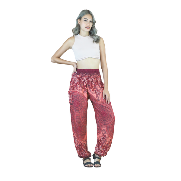 Acacia Mandala Women Harem Pants in Red PP0004 020305 03