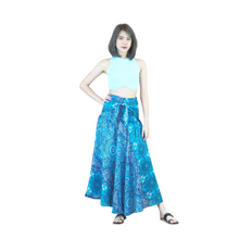 Load image into Gallery viewer, Daffodils Mandala Women&#39;s Bohemian Skirt in Bright Navy SK0033 020265 05