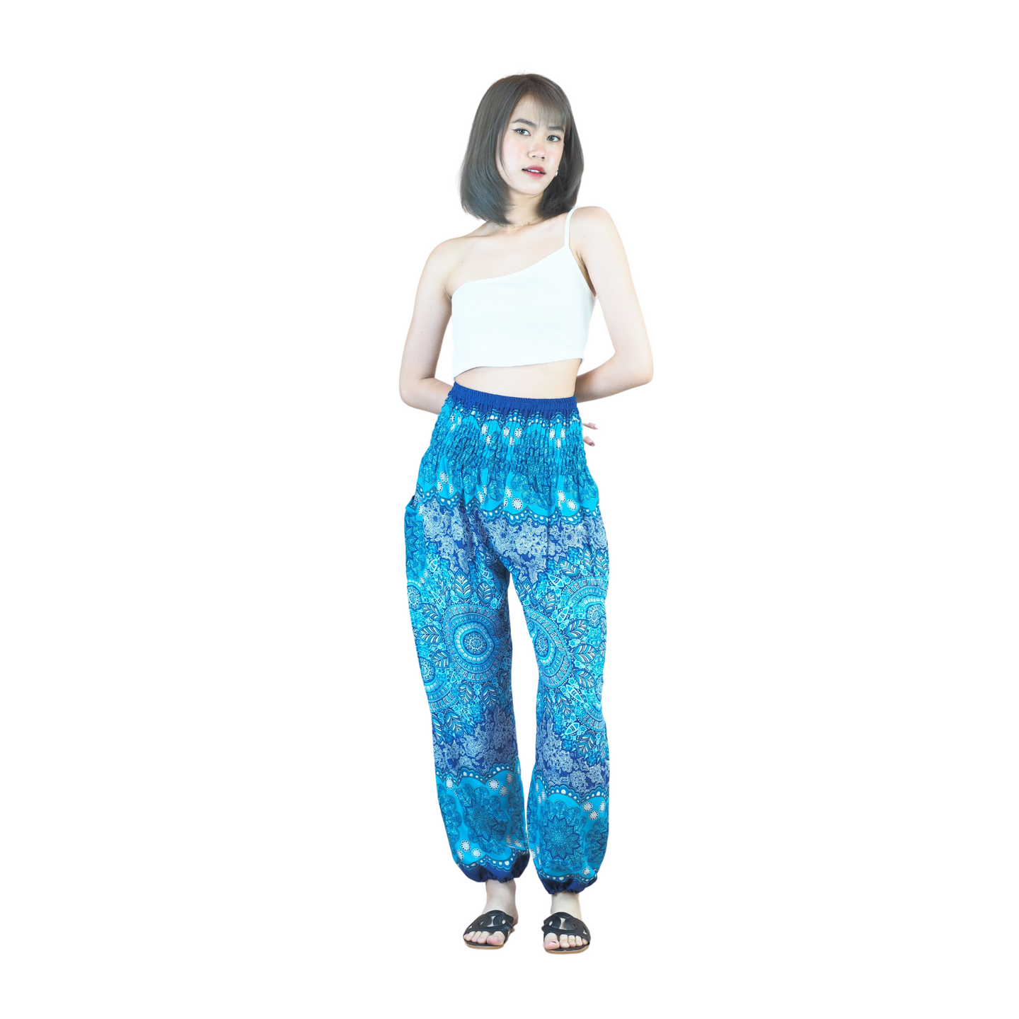 Daffodils Mandala women harem pants in Bright Navy PP0004 020265 05