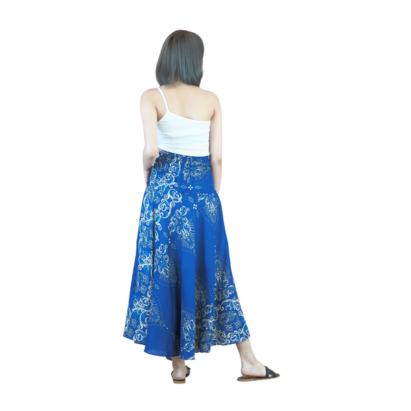 Cosmo Royal Elephant Women's Bohemian Skirt in Blue SK0033 020307 05