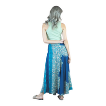 Load image into Gallery viewer, Muscari Mandala Women&#39;s Bohemian Skirt in Ocean Blue SK0033 020263 02