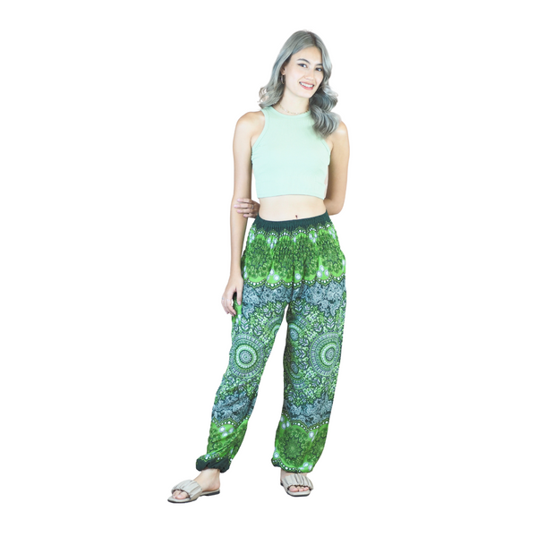 Daffodils Mandala women harem pants in Green PP0004 020265 04