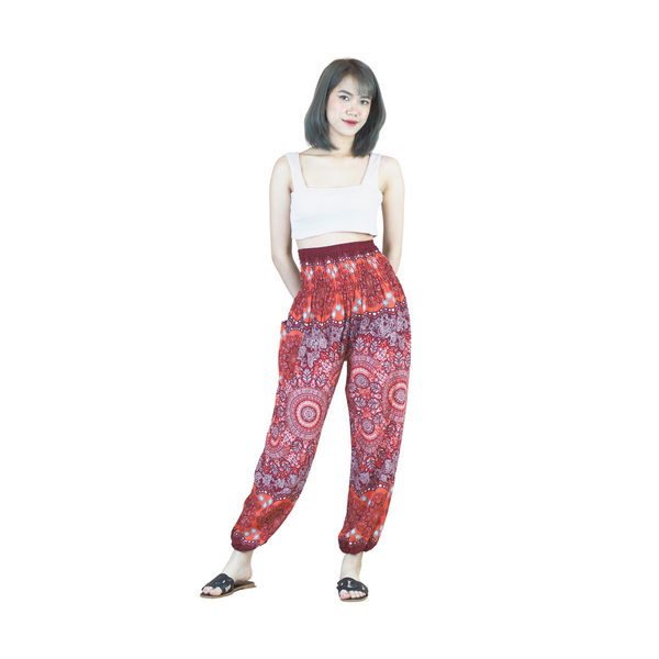 Daffodils Mandala women harem pants in Red PP0004 020265 02