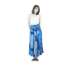 Load image into Gallery viewer, Peonies Mandala Women&#39;s Bohemian Skirt in Navy Blue SK0033 020308 04