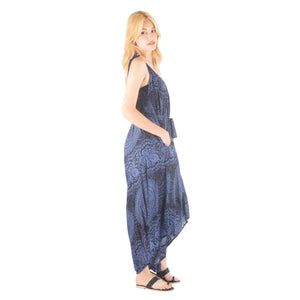 Monotone Mandala Women's Jumpsuit with Belt in Navy JP0097 020031 02