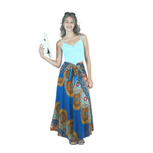 Load image into Gallery viewer, Maiden Mandala Women&#39;s Bohemian Skirt in Bright Navy SK0033 020306 02