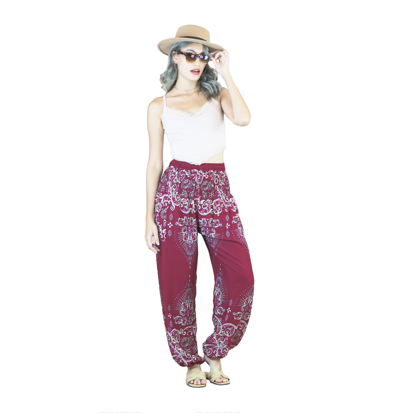 Cosmo Royal Elephant women harem pants in Red PP0004 020307 04