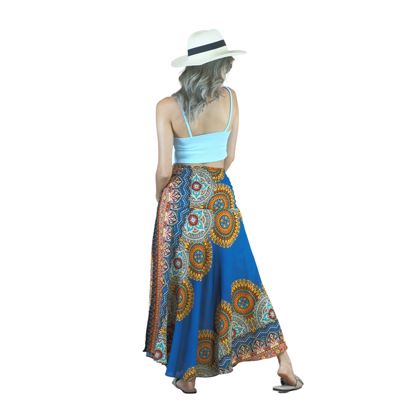 Maiden Mandala Women's Bohemian Skirt in Bright Navy SK0033 020306 02