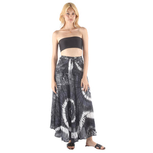 Tie Dye Women's Bohemian Skirt in Black SK0033 020244 01