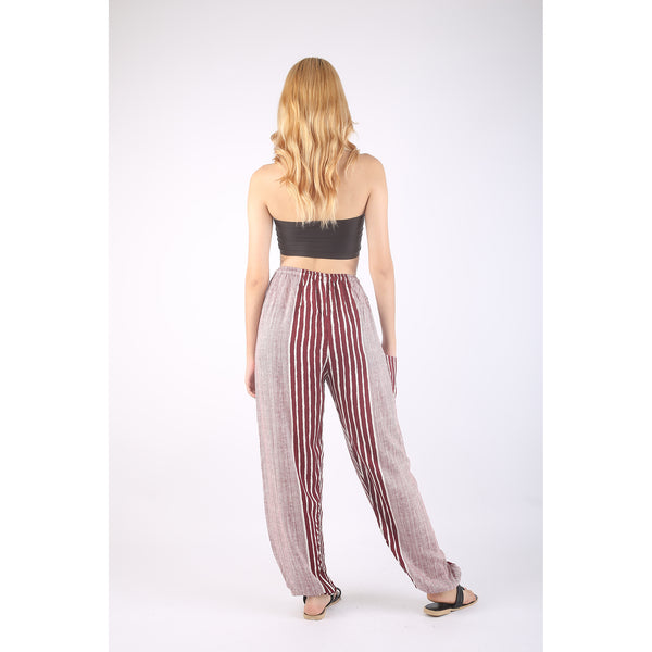 Zebra Stripe Unisex Drawstring Genie Pants in Red PP0318 020041 03