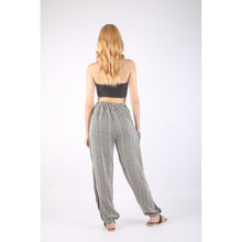 Load image into Gallery viewer, Zebra Stripe Unisex Drawstring Genie Pants in Black PP0318 020041 01