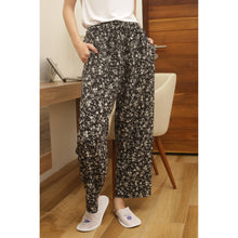 Load image into Gallery viewer, Daisy Unisex Lounge Drawstring Pants in Black PP0216 130001 01