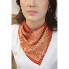 Load image into Gallery viewer, Peacock Feather Dream Bandana Tube Tops in Orange AC0015 020015 03