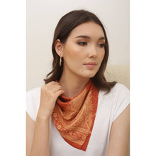 Load image into Gallery viewer, Peacock Feather Dream Bandana Tube Tops in Orange AC0015 020015 03