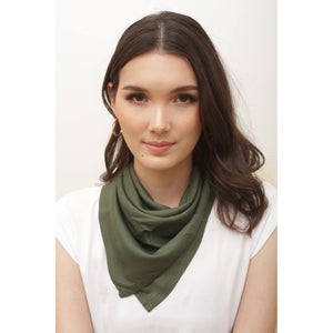 Solid color Bandana Tube Tops in Olive AC0015 020000 13